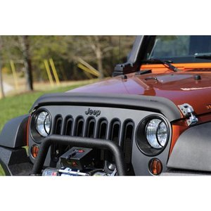 lot 54 image: Rugged Ridge 11348.02 Matte Black Hood Bug Deflector for 07-18 Jeep Wrangler JKJKU