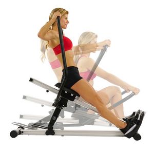 lot 61 image: Sunny Health & Fitness Incline Full Motion Rowing Machine Rower with 350 lb Weight Capacity and LCD Monitor