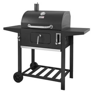lot 80 image: 24 CD1824A Charcoal Grill with Side Shelves Black - Royal Gourmet