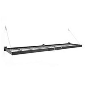 lot 96 image: NewAge Products Pro Series Black 2 ft. x 8 ft. Wall Mounted Steel Shelf (Set of 2), Garage Overheads, 40414