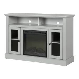 lot 97 image: Ameriwood Home Chicago TV Stand with Fireplace, Dove Gray