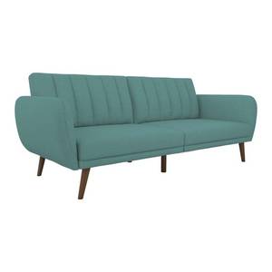 lot 119 image: Brittany Linen Futon Light Blue - Novogratz