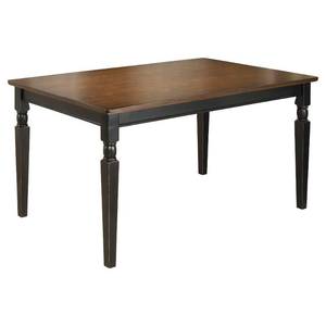 lot 124 image: Rectangular Dining Room Table WoodBlackBrown - Signature Design by Ashley