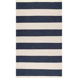 lot 138 image: nuLOOM Ashley Striped Area Rug, 4 x 6, Navy