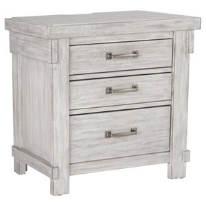 lot 149 image: Brashland Three Drawer Nightstand with Plugs - Signature Design by Ashley
