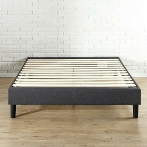lot 180 image: Zinus Curtis Essential Upholstered Platform Bed Frame, Queen