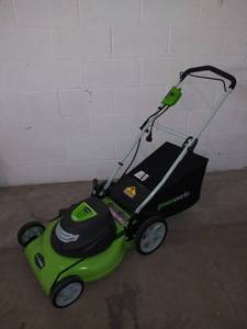 lot 250 image: Greenworks 20 12 A Electric Lawn Mower