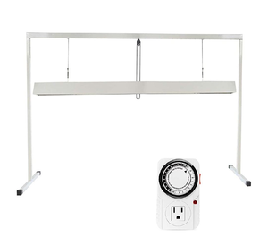 lot 254 image: 4 Feet 2-Bulb Fluorescent Light Stand Rack for Seed Starting Plant Growing, 6400K