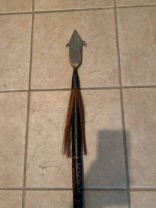 lot 25 image: Vintage Carved Tribal Spear