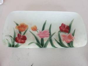 lot 5226 image: Real Nice Handpainted Floral Dish