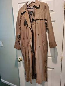 lot 6085 image: Soft Suede London Fog Ankle Length Beige Coat