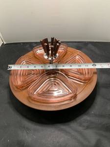 lot 7473 image: Mid Century Lazy Susan Relish Tray