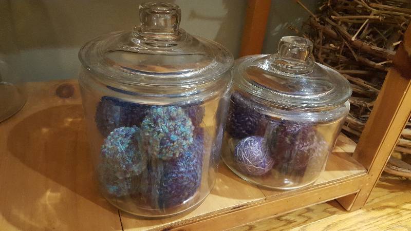 lot 1009 image: (2) smaller glass apothecary jar 7...