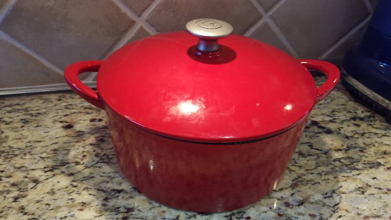 lot 1051 image: Mario Batali red enameled cast iron...
