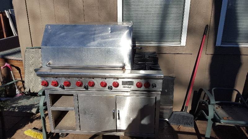 lot 1058 image: Wolf heavy duty BBQ GrillTo...