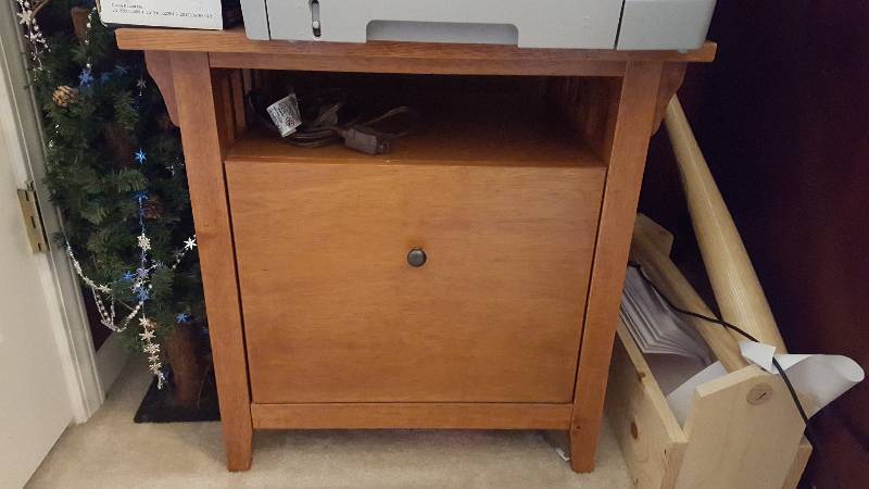 lot 1077 image: Wooden printer standFile ca...