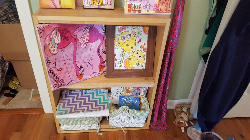 lot 1079 image: Wooden book shelfAdjustable...