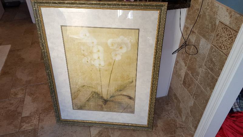 lot 1083 image: Framed art31x38 inches...