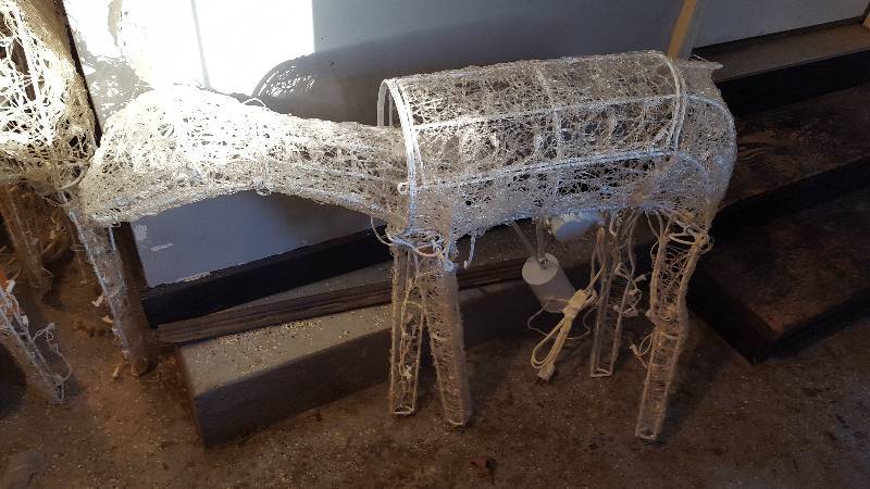 lot 1103 image: (2) lighted Christmas deer lawn dec...