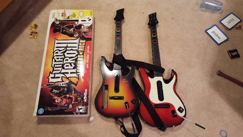 lot 1119 image: Lot (3) Guitar hero guitars...