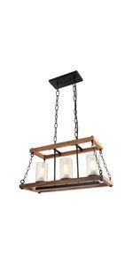 lot 446 image: Anmytek trapezoid rustic chandelier