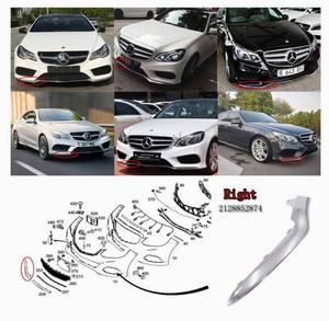 lot 492 image: Right Front Bumper Chrome Trim Molding A2128852874 Fit For Mercedes-Benz E-Class Mercedes 2014-2016 W212 E200 E250 E300 E350 E400 E500 E550