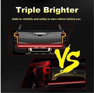 lot 494 image: Tailgate Light Bar,Triple Row 60 inches 504 LEDs Tail Light Bar Waterproof,Solid Amber Turn Signal, Red Brake Running, White Reverse Lights,Strobe Lights for Pickup Trailer SUV RV VAN