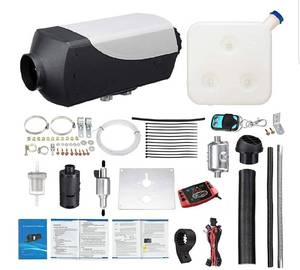 lot 495 image: Diesel Air Heater 12V Heater 5KW 10L Tank LCD Thermostat Monitor with Control Silencer & Remote Control,Diesel Heater for Trucks,Boat,Touring car,Bus