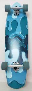 lot 75071 image: The Super Cruiser 36 Remix Aqua Blue Bamboo and Maple Deck Longboard