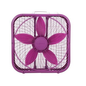 lot 75079 image: Lasko Cool Colors 20in 3-Speed Box Fan, Purple
