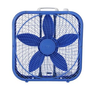 lot 75080 image: Lasko Cool Colors 20in Box 3-Speed Fan, Blue