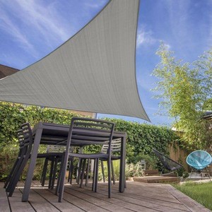 lot 75124 image: Coolaroo Ready-to-Hang Shade Sail, Steel Gray
