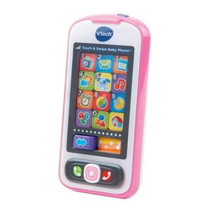 lot 75126 image: VTech Touch and Swipe Baby Phone With 12 Pretend Apps, Pink