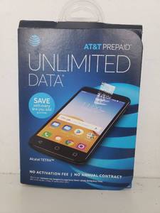 lot 75132 image: AT&T PREPAID Alcatel TETRA 16GB Prepaid Smartphone, Black