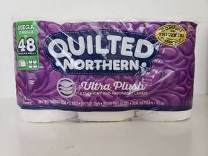 lot 75138 image: Quilted Northern Ultra Plush Toilet Paper, 12 Mega Rolls ( 48 Regular Rolls)