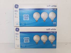 lot 75165 image: GE Globe Light, 3pk (2 boxes)