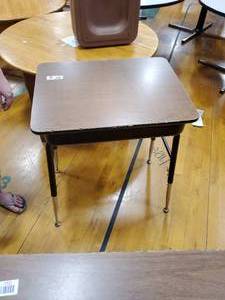 lot 152 image: Open Top Storage School Desk 24 in x 18 in