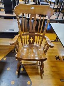 lot 174 image: Large Wooden Rocking Chair