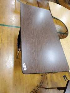 lot 185 image: Two Student Desk with Double Book Compartment 24 in  x 48 in