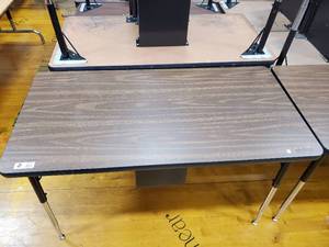 lot 186 image: Two Student Desk with Double Book Compartment 24 in  x 48 in