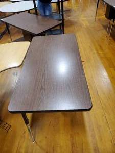 lot 190 image: Two Student Desk with Double Book Compartment 24 in  x 48 in