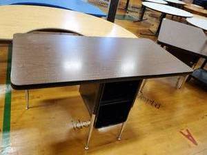 lot 192 image: Two Student Desk with Double Book Compartment 24 in  x 48 in