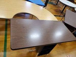 lot 193 image: Two Student Desk with Double Book Compartment 24 in  x 48 in