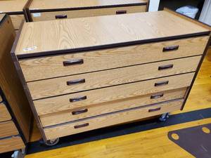lot 263 image: 5 Drawer Rolling Storage Cabinet