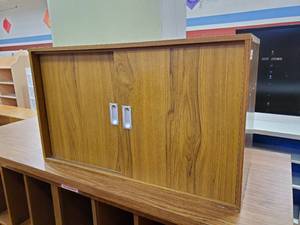 lot 309 image: Small Sliding Door Storage Cabinet 36in x 15in x21in