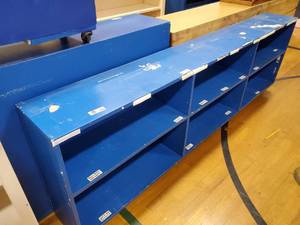 lot 338 image: Blue Bookshelf , 93x 12x 30