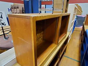 lot 348 image: Two Small Square Bookshelves