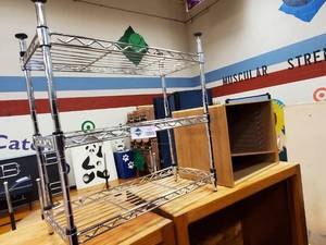 lot 349 image: Small Wire Rack and Paper Organizer