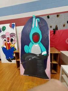 lot 361 image: Bunny Face in the hole Board
