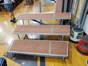 lot 371 image: Lot of 6 Sections of Tapered Standing Choral Risers